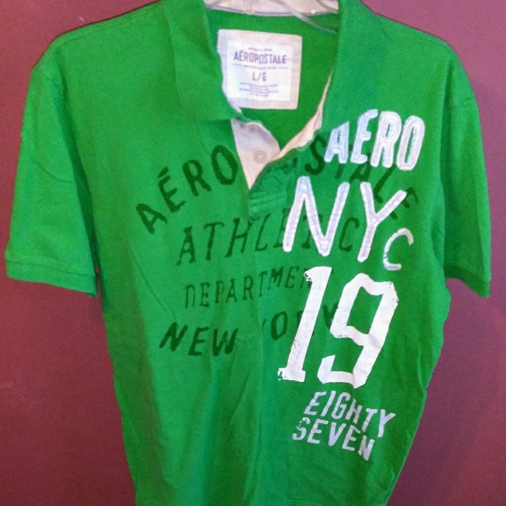 MEN'S VINTAGE AEROPOSTALE POLO shirt SIZE L